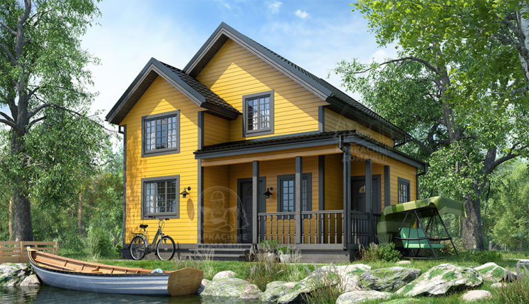 каркасный дом 8,5x8 Псков