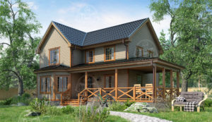 Каркасный дом 12×8 проект «Аквамарин»