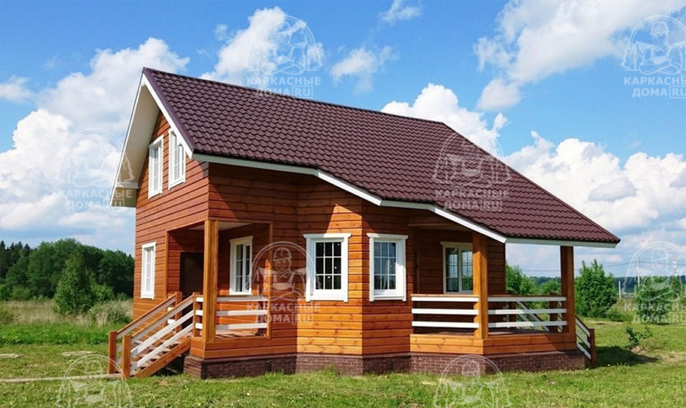 каркасный дом 7,5x8 в Пскове