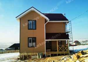 каркасный дом 8x8 в Пскове