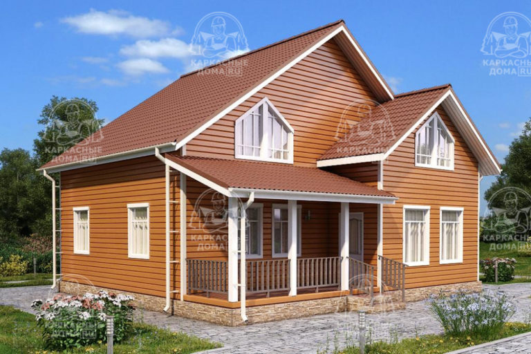 Каркасный дом 11x10 Хризоколла