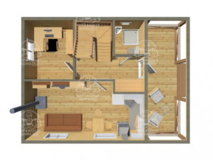 каркасный дом Адулярий 8x6 Псков