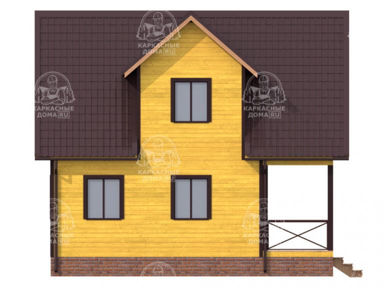 каркасный дом Адулярий 8x6 под ключ