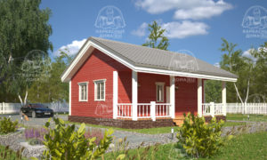 Каркасный дом 9x8 Тектит