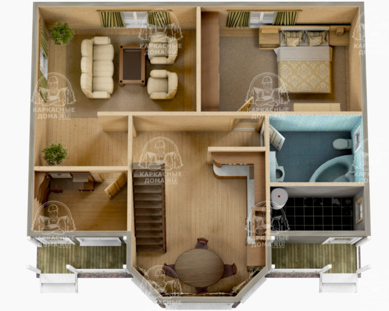 каркасный дом 10,2x9,2 Шерл Псков