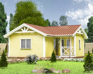 Каркасный дом 7,5x7 Раухтопаз