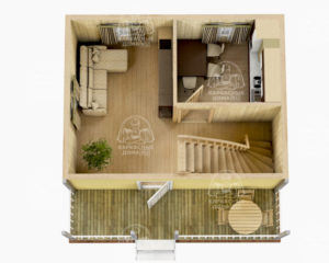 каркасный дом 6x6 Хризоберилл Псков