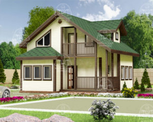 Каркасный дом 8x8 Гелиодор