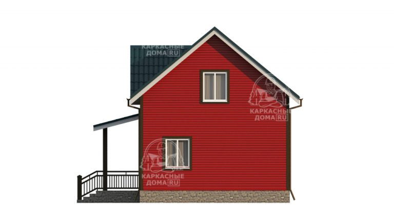 каркасный дом 7,5x8 под ключ