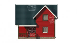 каркасный дом под ключ 8x8