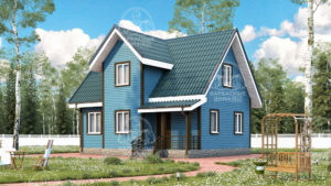 Каркасный дом 9×7 проект Туркенит