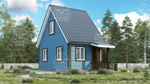 Каркасный дом 6x4 Амазонит