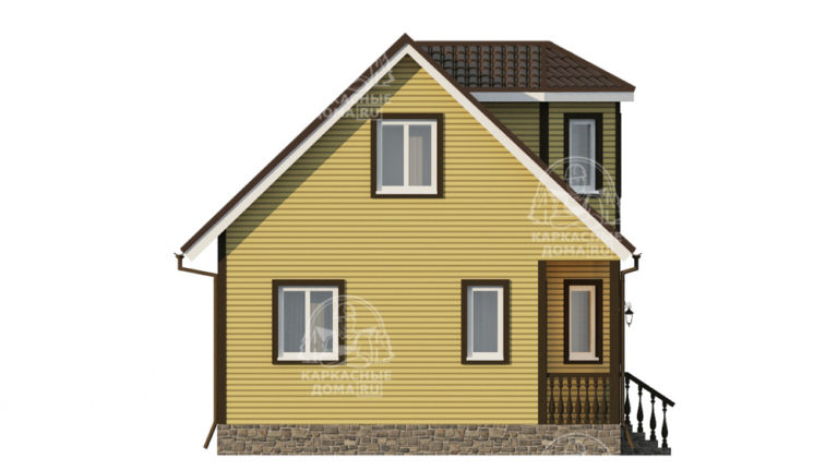 каркасный дом Джиразоль 7x7 под ключ