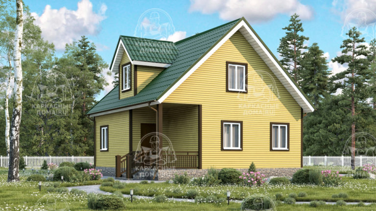 Каркасный дом 8x8 Чароит