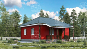 Каркасный дом 8×8 проект Иолит