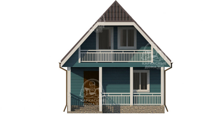 каркасный дом 8x6 Стеатит Псков