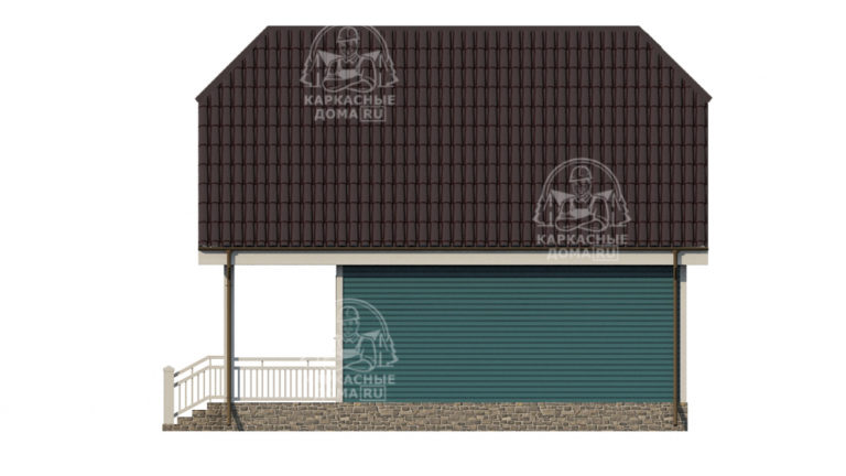 каркасный дом Стеатит 8x6 под ключ