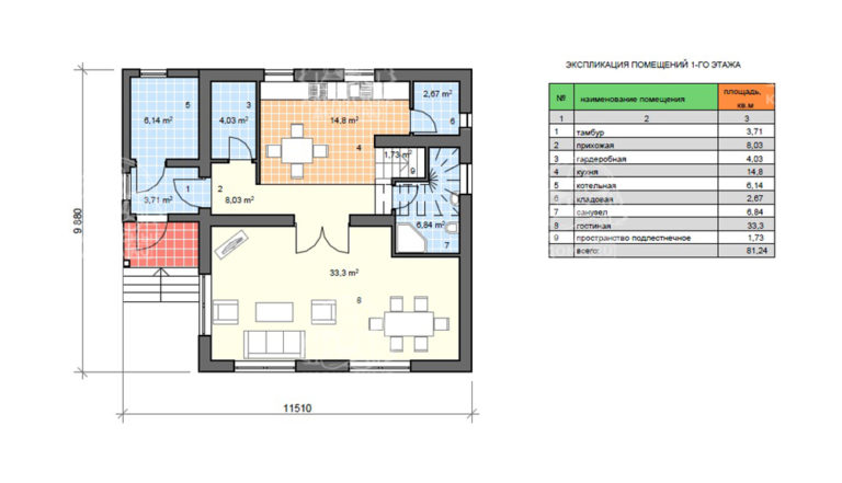 планировка каркасного дома Агальматолит
