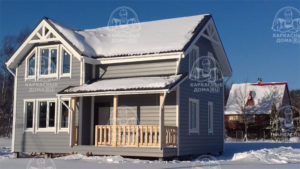 строительство каркасного дома 12 на 8