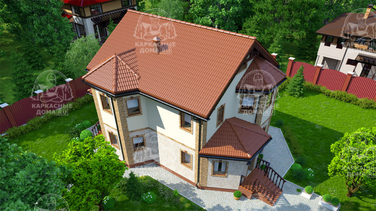 каркасный дом 13x10,7 под ключ