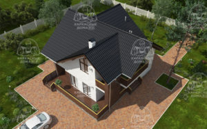 каркасный дом 12,9x10,4 под ключ