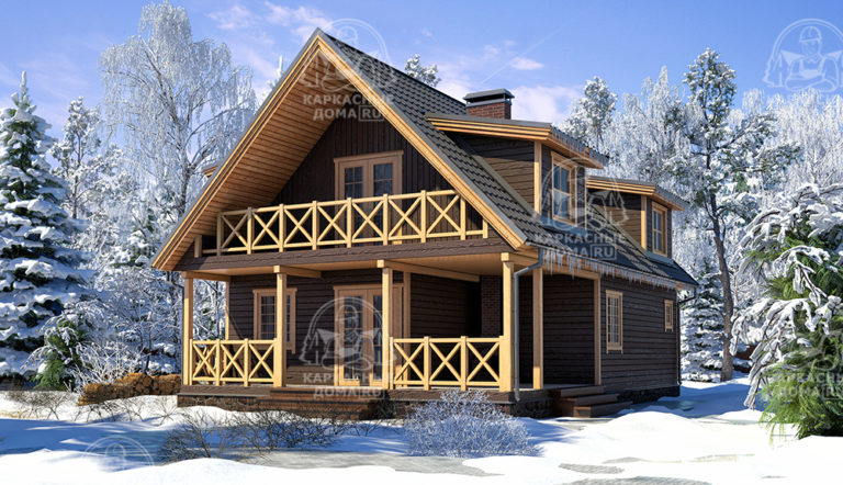 каркасный дом 12x8 под ключ