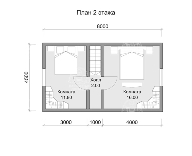 планировка каркасного дома 10,5x7,5