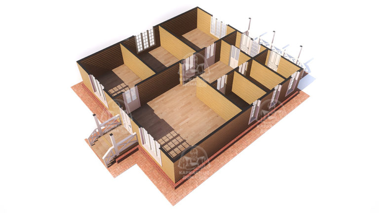 планировка каркасного дома 14,5x10,5