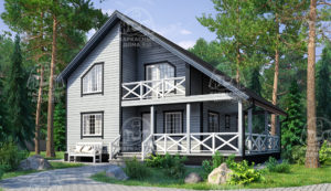 Каркасный дом 10,5×8,5 проект «Рубин»