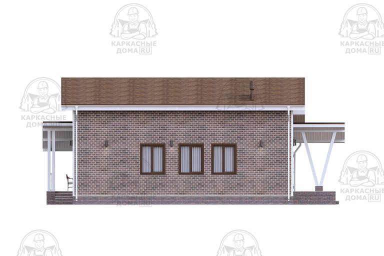 проект каркасного дома Аммолит 10x15 Псков