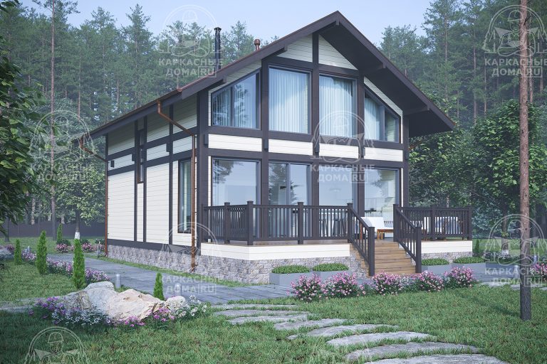 каркасный дом Диопсид 8x14 под ключ