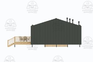 проект каркасного дома Гаспеит 12x14 Псков