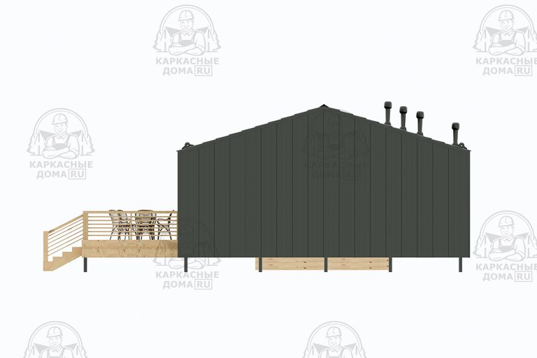 проект каркасного дома Гаспеит 12x14 Псков