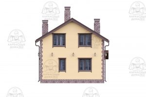 каркасный 8x8 дом Кордиерит под ключ