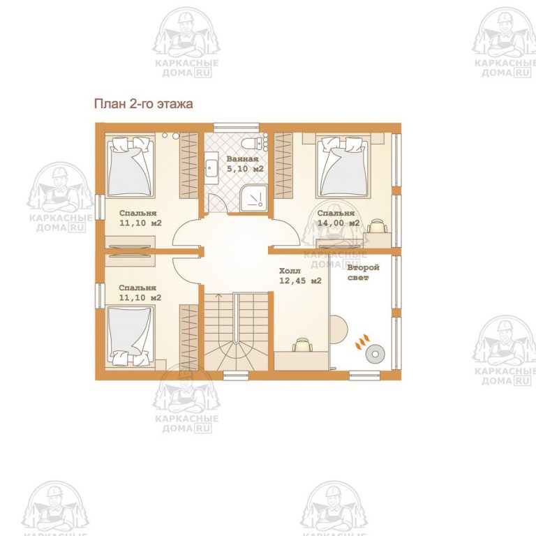 планировка каркасного дома Диопсид