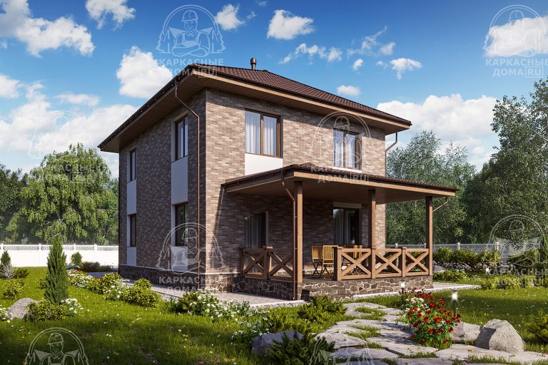 каркасный дом 9,5x7,5 Индиголит