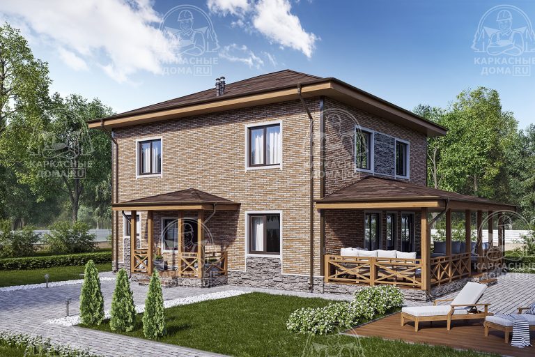 Каркасный дом 10x11 Гошенит