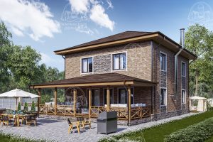 каркасный дом Гошенит 10x11 под ключ