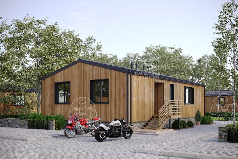 Каркасный дом 7x12 Ангелит