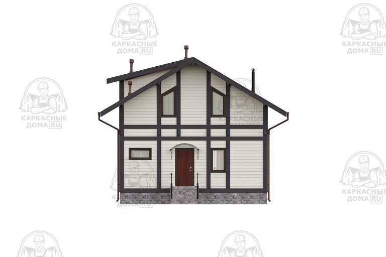 строительство каркасного дома 8x14 Диопсид