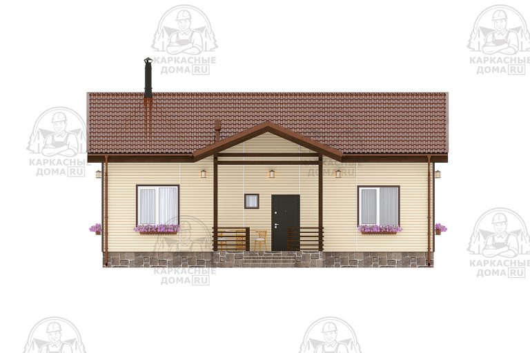 каркасный дом Кунцит 10.7x12 под ключ